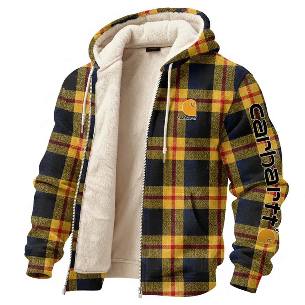 Men's Vintage Avant-Garde Full Pattern Of Stamps Full Zip Long Sleeve Hoodie Jacket