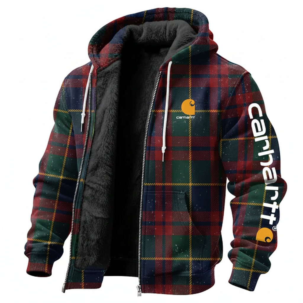 Men's Vintage Avant-Garde Full Pattern Of Stamps Full Zip Long Sleeve Hoodie Jacket