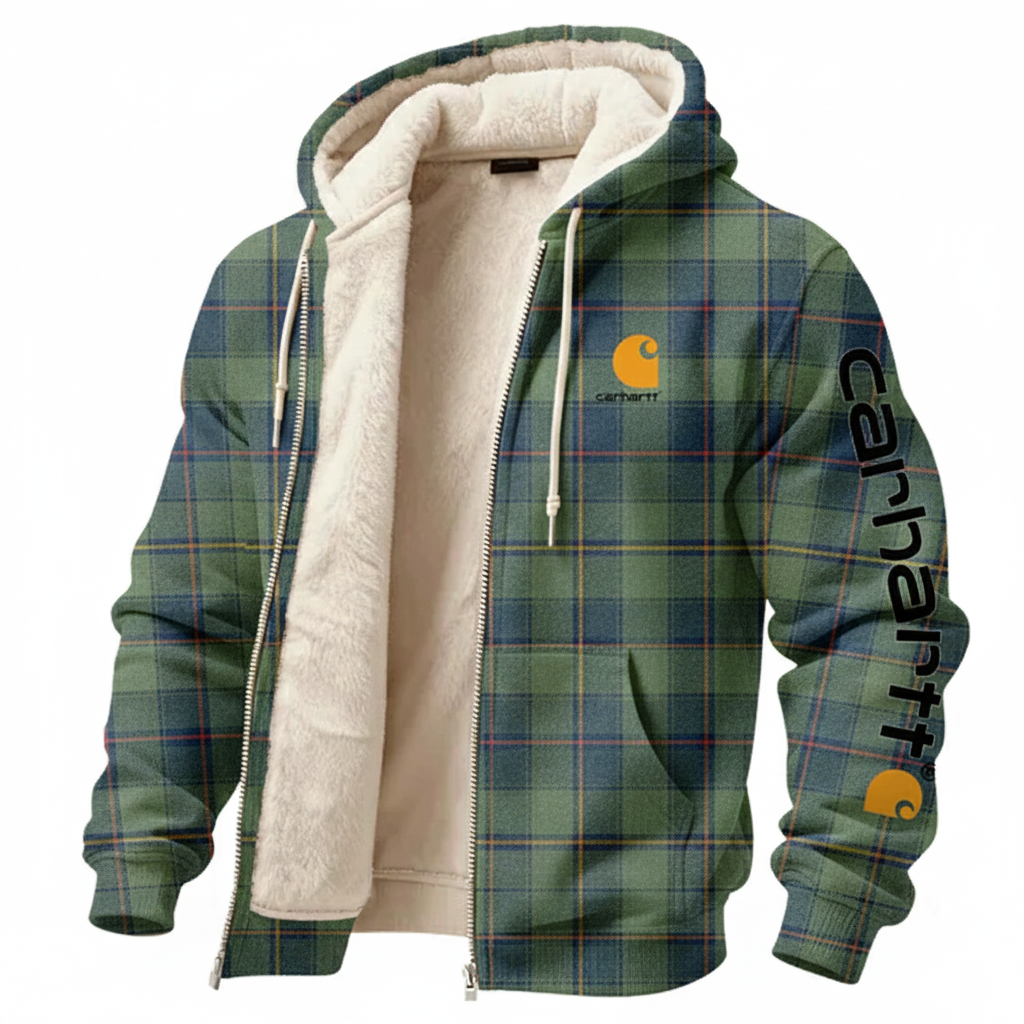 Men's Vintage Avant-Garde Full Pattern Of Stamps Full Zip Long Sleeve Hoodie Jacket