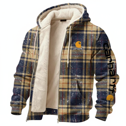 Men's Vintage Avant-Garde Full Pattern Of Stamps Full Zip Long Sleeve Hoodie Jacket