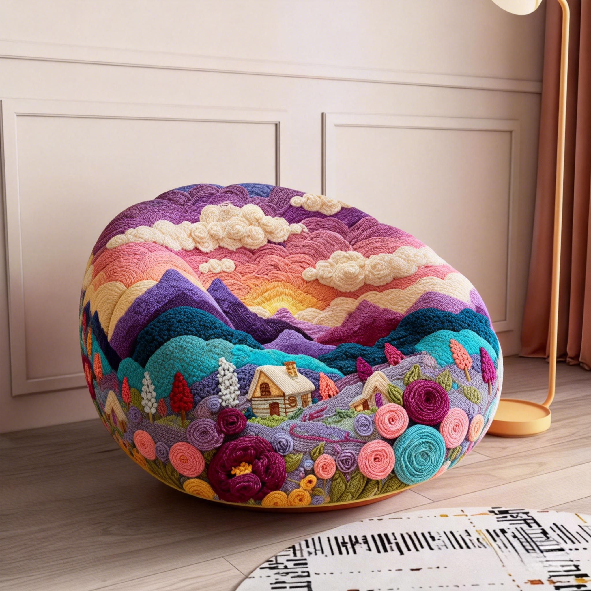 【Star River Dream】Van Gogh Tribute Series: Italian Trendy Artistic Single Chair with Big Toes