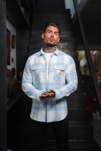 [Copy]Casual Monochrome Plaid Flannel Button-Up Long Sleeve Shirt