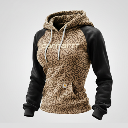 Comfort Casual Color-Block Pullover Fleece texture Hoodie