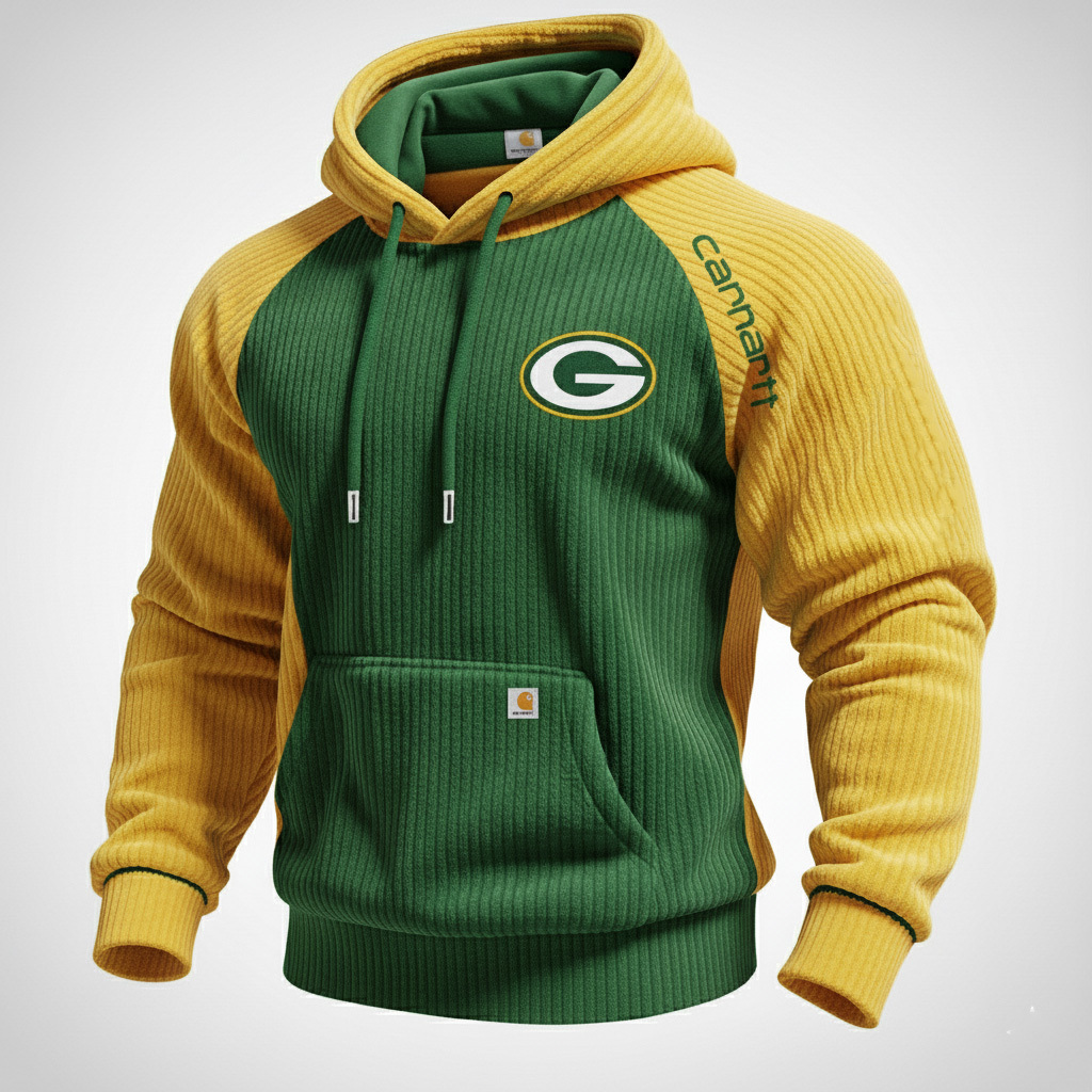 Carhartt ×Green Bay Packers color matching fashion comfort hoodie