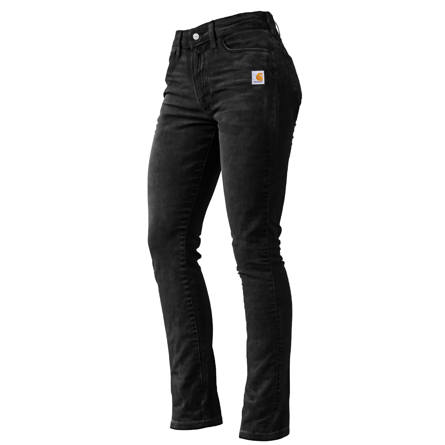 Women's Vintage Brown Distressed Washed Pocket Stretch Skinny Pants Trousers