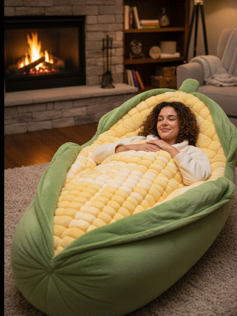 Playful Oversized Fruits Character Warm Fleece Wearable Sleeping Bag