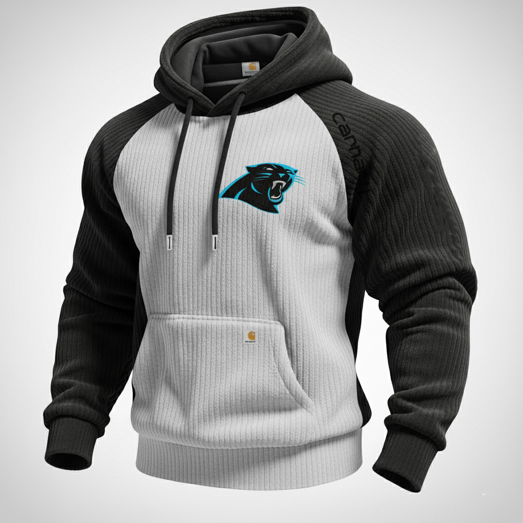 Carhartt ×Carolina Panthers color matching fashion comfort hoodie
