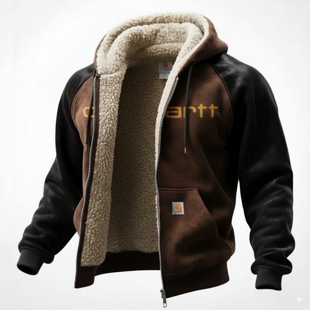 Outdoor Men's Casual Suede Contrast Color Stitching Zipper Cardigan Ra