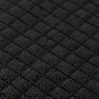 Women's Vintage Black Waffle Quilted Plaid Elastic Drawstring Jogging Sweatpants