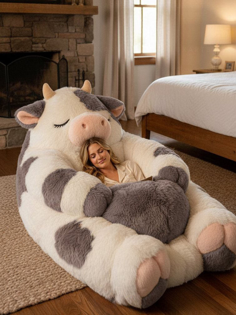 Playful Oversized Animal Character Warm Fleece Wearable Sleeping Bag