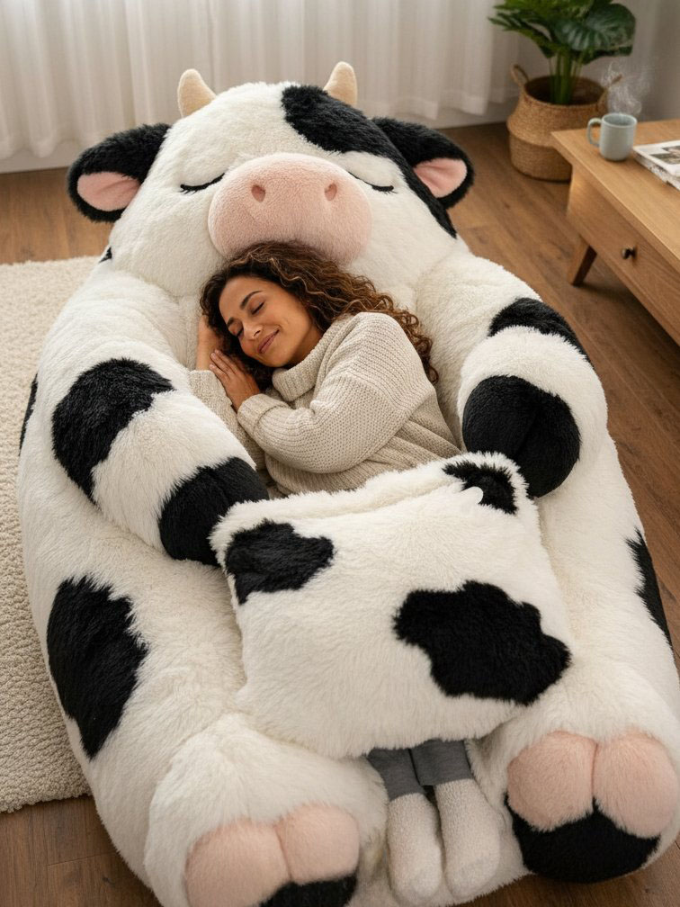 Playful Oversized Animal Character Warm Fleece Wearable Sleeping Bag