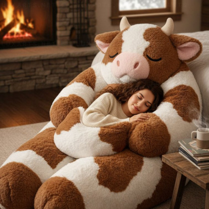 Playful Oversized Animal Character Warm Fleece Wearable Sleeping Bag