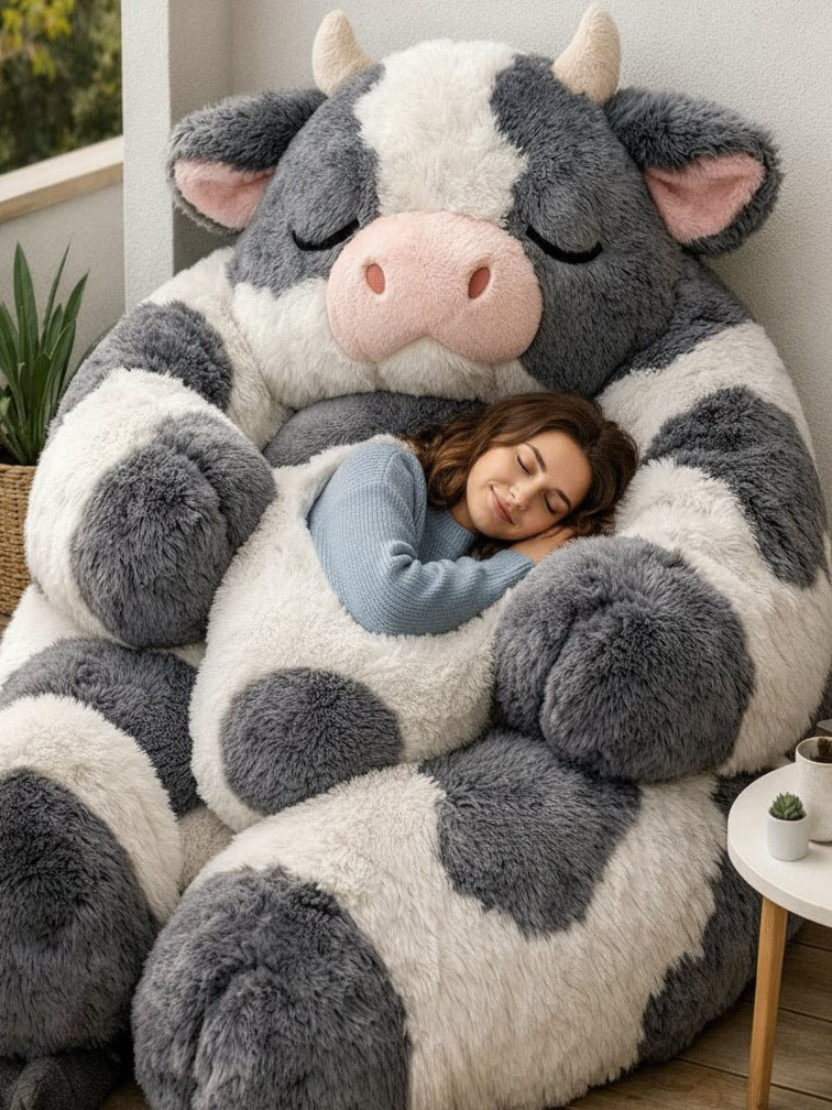 Playful Oversized Animal Character Warm Fleece Wearable Sleeping Bag