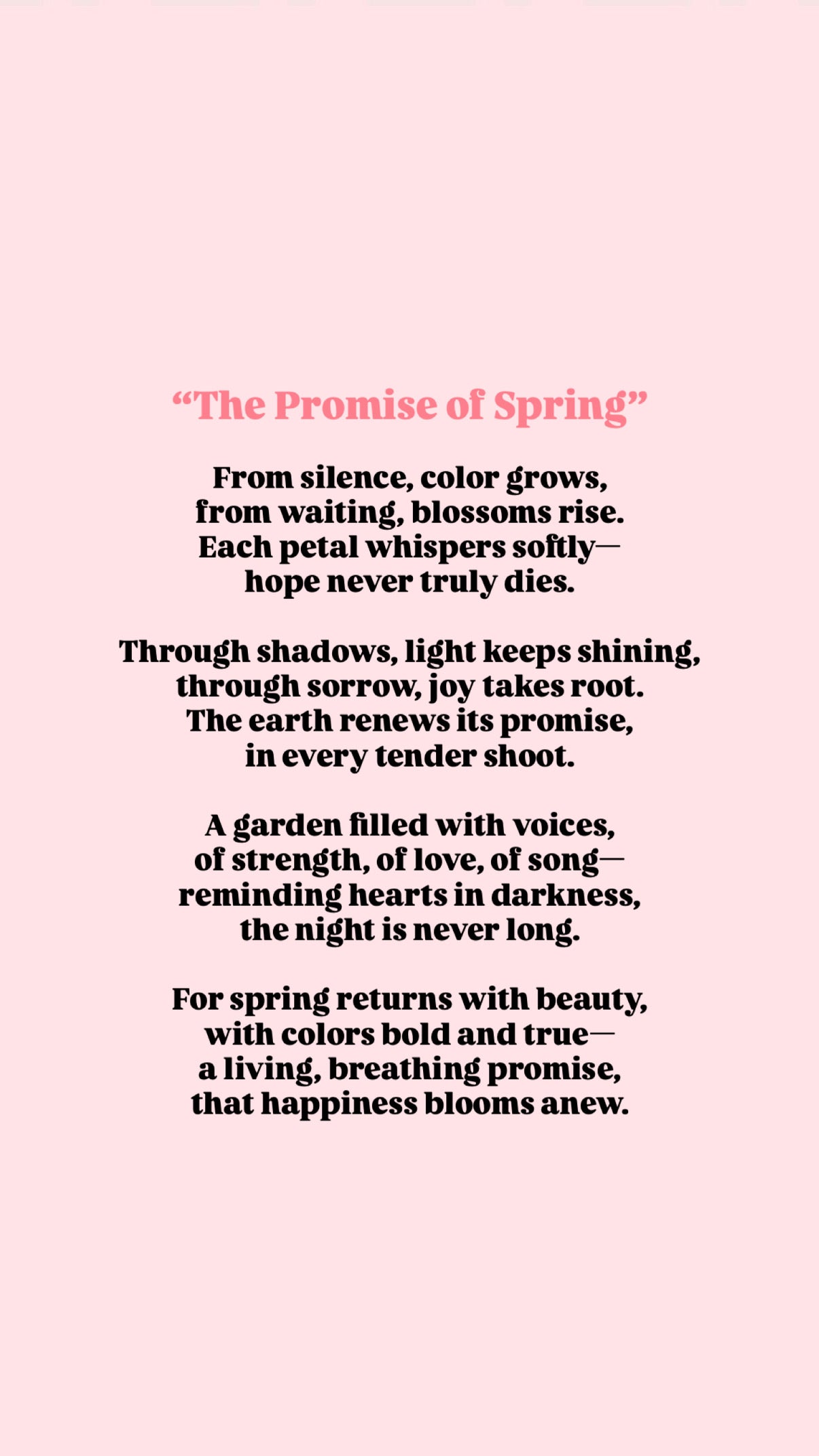 The Promise of Spring