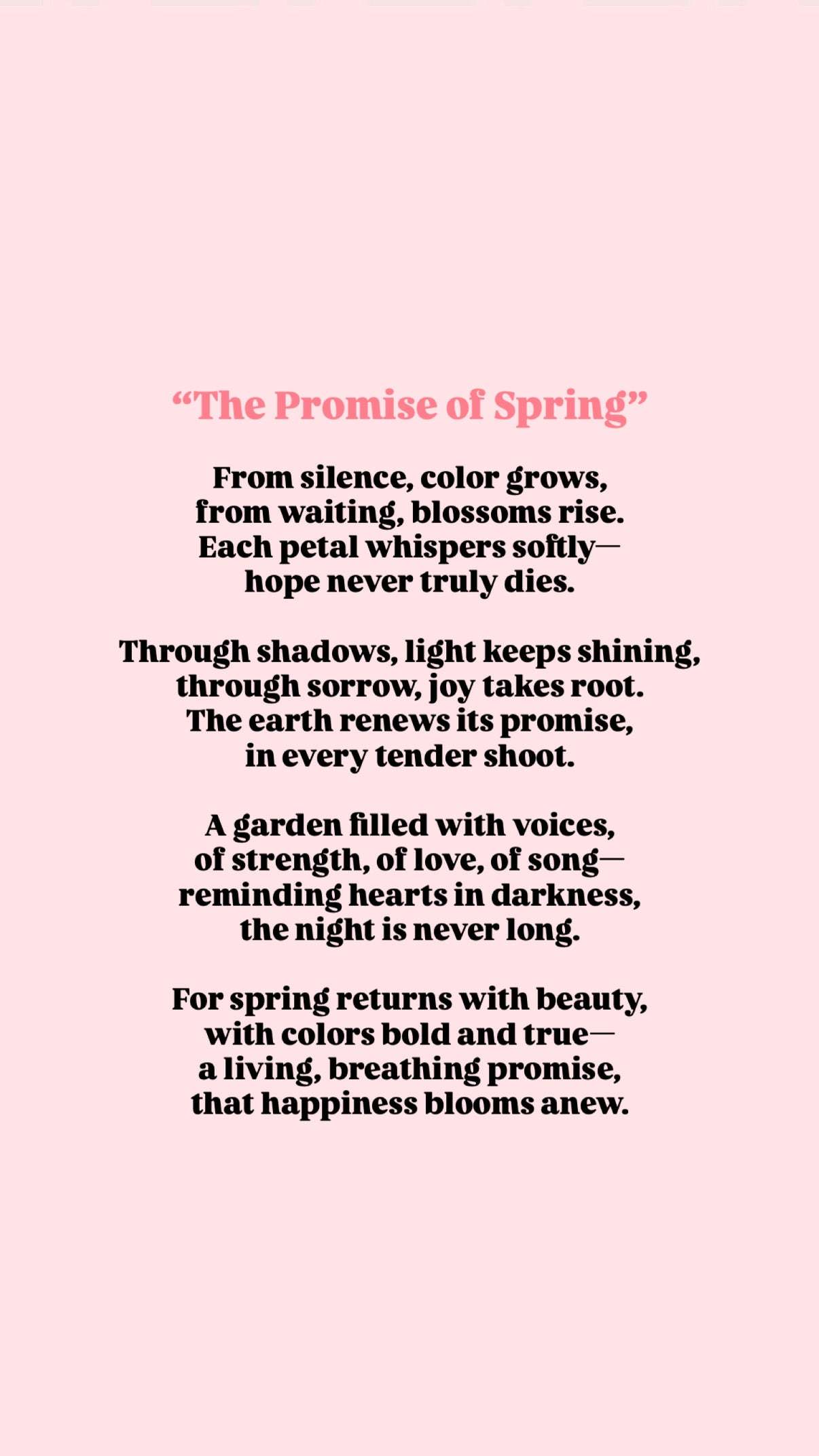 The Promise of Spring
