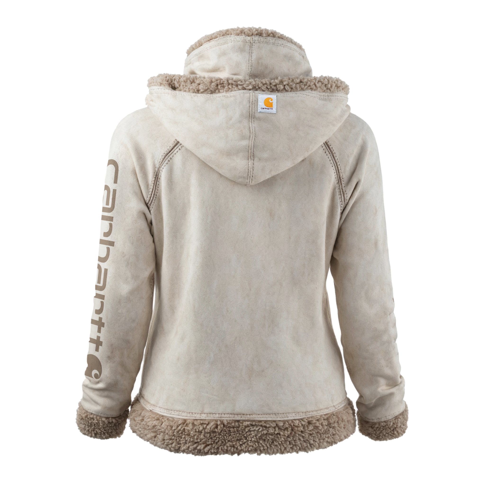 Women's Retro Suede Thickened Warm Pile Collar Hooded Sweatshirt
