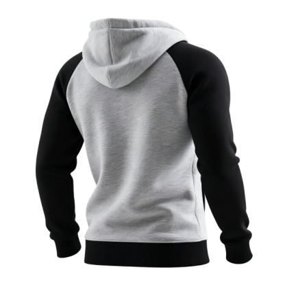Retro Western Style Women's Raglan Sleeve Contrast Color Stitching 1 Hooded Sweatshirt