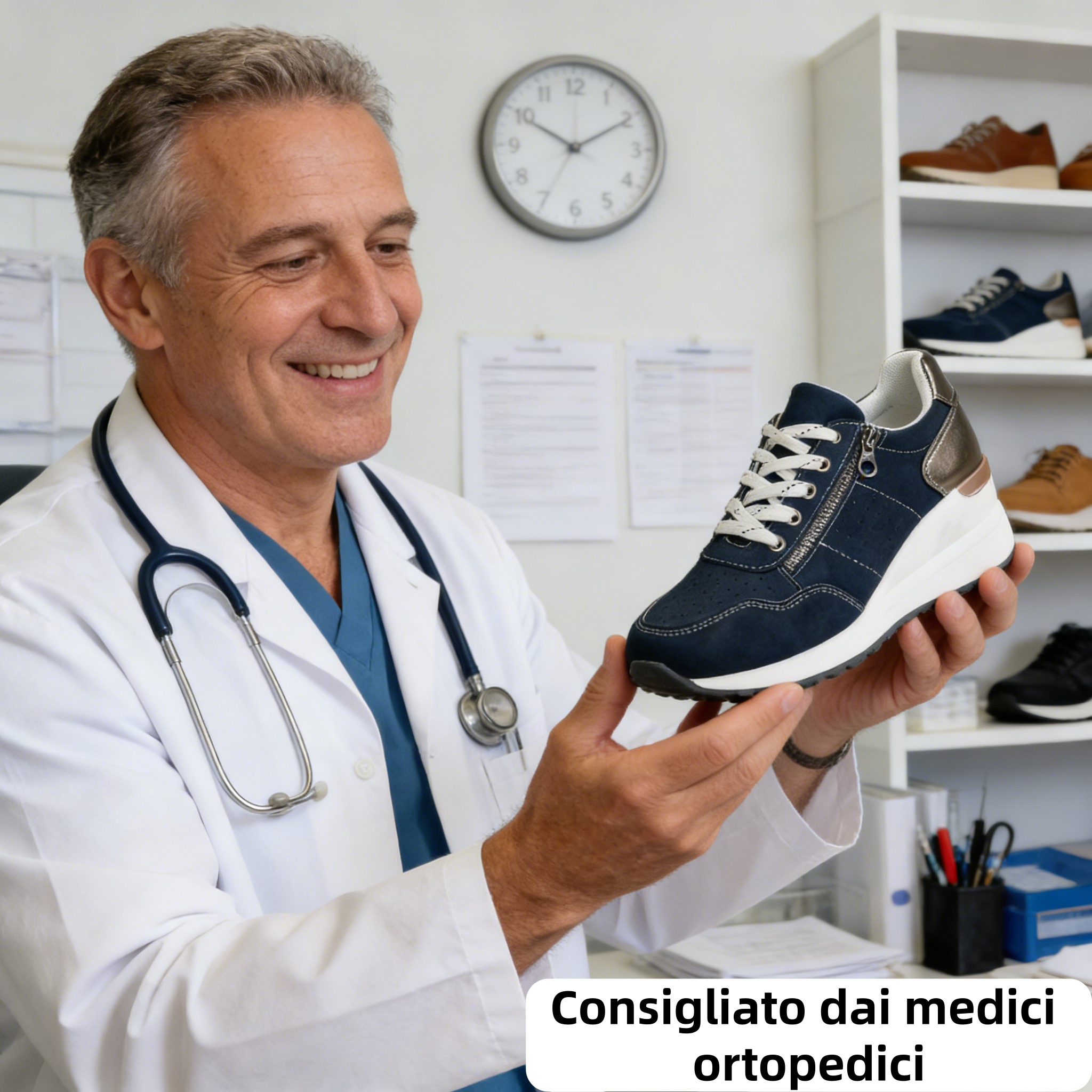 🔥Sconto del 67% oggi - Non perderlo!⏰ Scarpe ortopediche dal design ergonomico - design con supporto dell'arco plantare 👞 Elimina facilmente il dolore ai piedi.