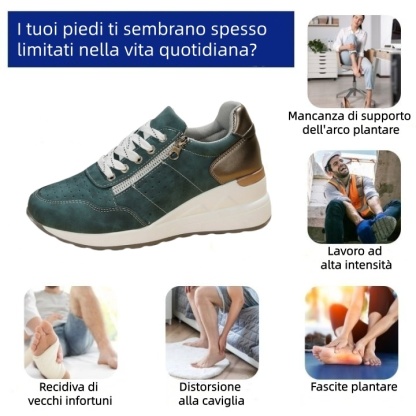 🔥Sconto del 67% oggi - Non perderlo!⏰ Scarpe ortopediche dal design ergonomico - design con supporto dell'arco plantare 👞 Elimina facilmente il dolore ai piedi.