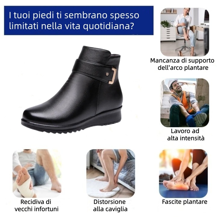 Scarpa ortopedica invernale ergonomica per dolori a piedi, ginocchia e schiena