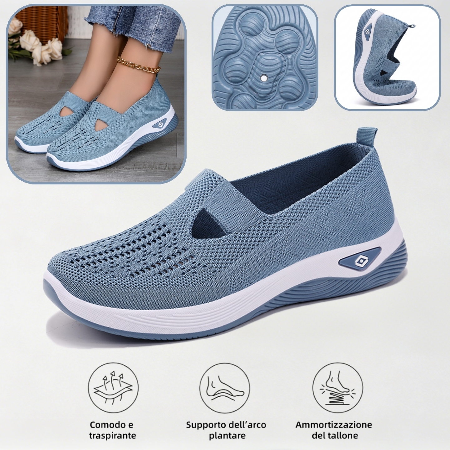 ⏰Ultimo giorno! Sconto del 70%! ✅ Scarpe ortopediche di qualità medica, appositamente progettate per problemi ai piedi, per alleviare il dolore alla schiena, alle articolazioni e ai piedi.