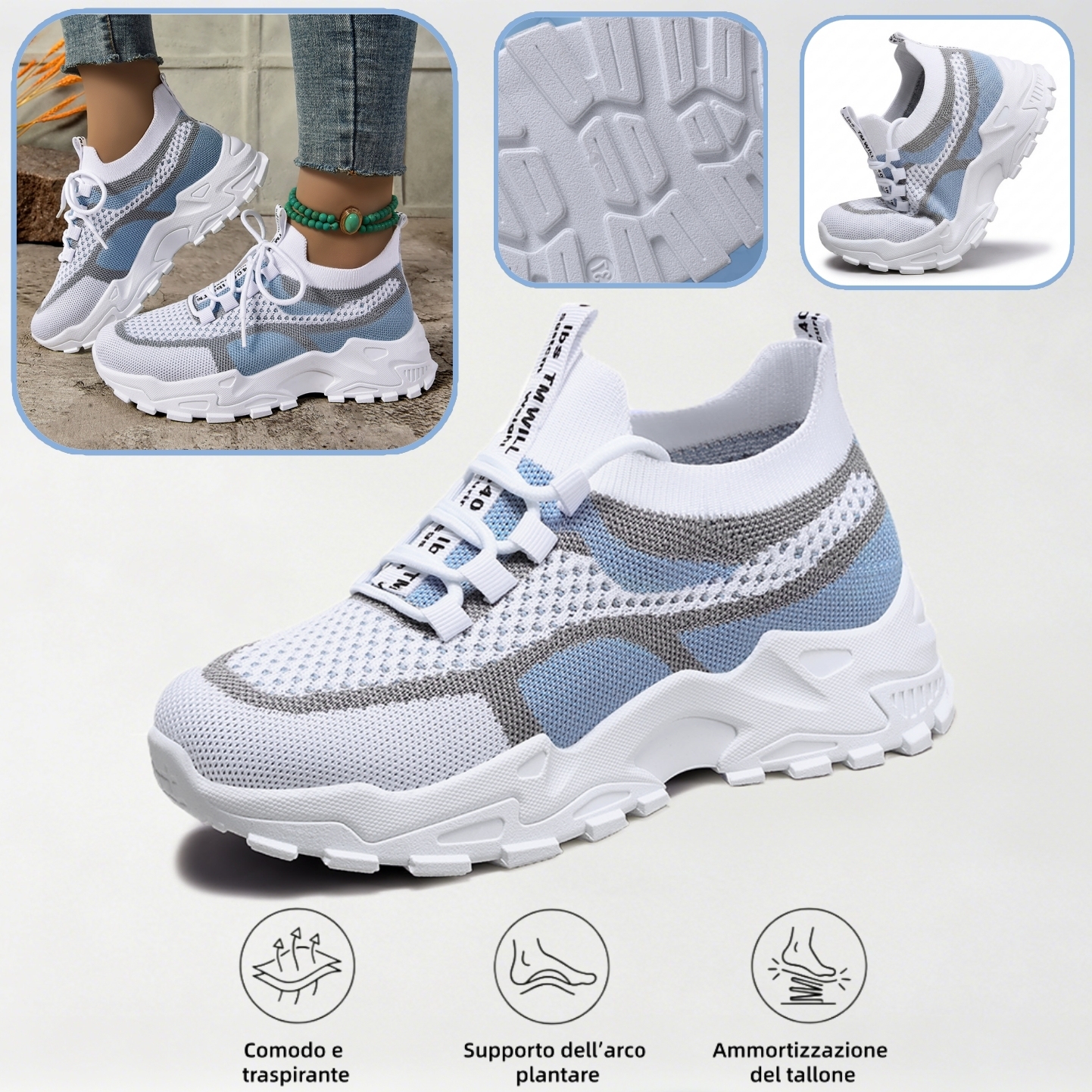 ⏰Ultimo giorno! Sconto del 70%! ✅ Scarpe ortopediche di qualità medica, appositamente progettate per problemi ai piedi, per alleviare il dolore alla schiena, alle articolazioni e ai piedi.