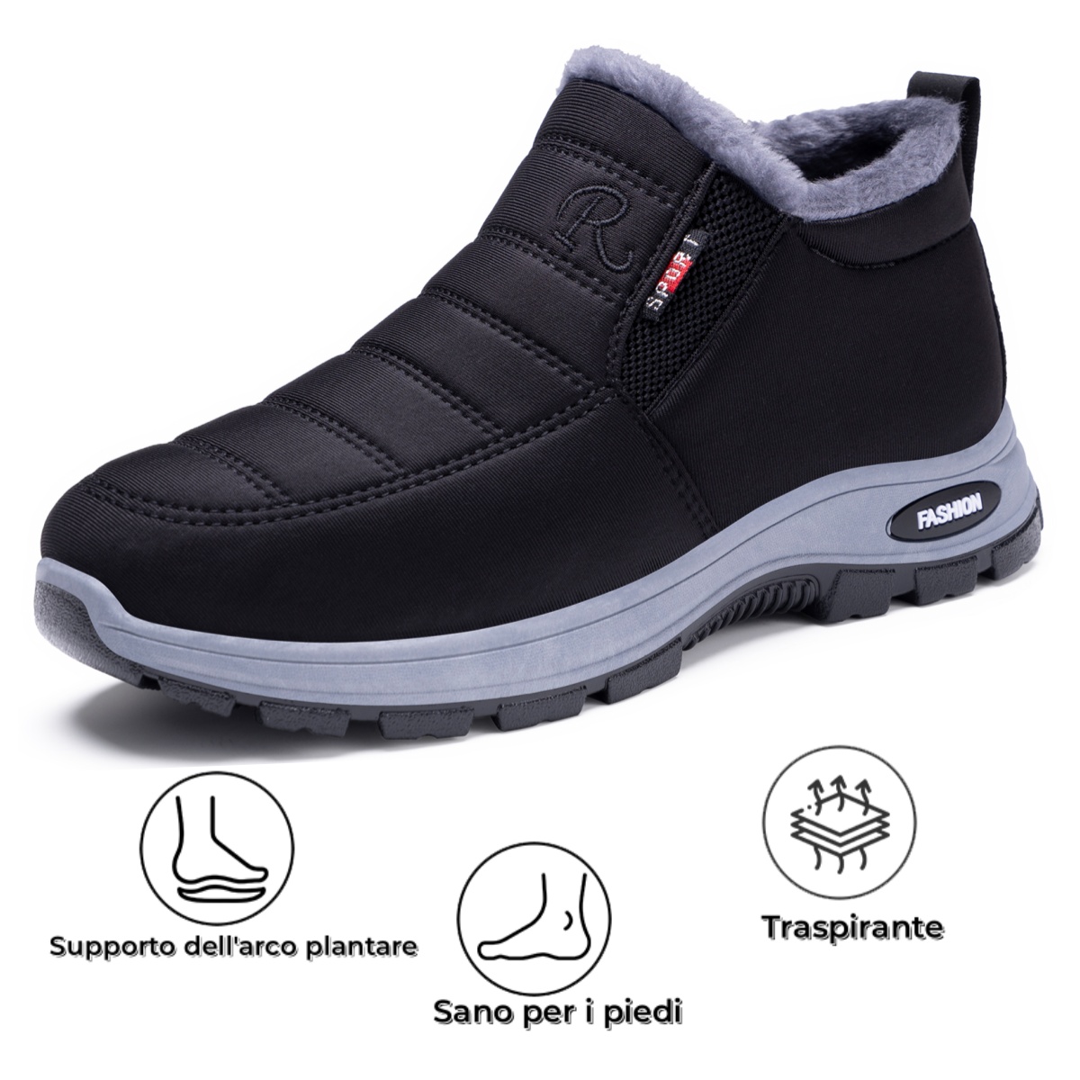 Scarpe Invernali Uomo Nevova Nevoldeck – Impermeabili, Ortopediche, Con Supporto Dell'Arco, Suola Gomma Morbida, Taglie 36-50