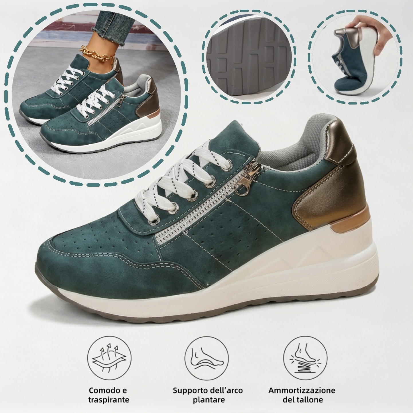 ⏰Ultimo giorno! Sconto del 70%! ✅ Scarpe ortopediche di qualità medica, appositamente progettate per problemi ai piedi, per alleviare il dolore alla schiena, alle articolazioni e ai piedi.