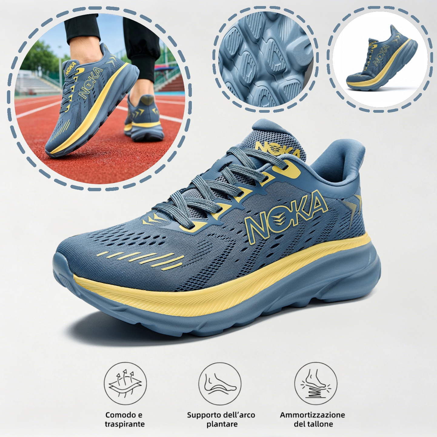 ⏰Sconto del 67%! Ultimo giorno! 👟 Queste scarpe sono perfette per le attività che durano tutto il giorno. Il design con supporto dell'arco plantare riduce efficacemente l'affaticamento.