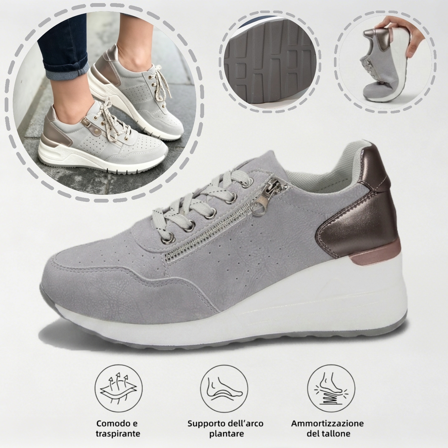 ⏰Ultimo giorno! Sconto del 70%! ✅ Scarpe ortopediche di qualità medica, appositamente progettate per problemi ai piedi, per alleviare il dolore alla schiena, alle articolazioni e ai piedi.