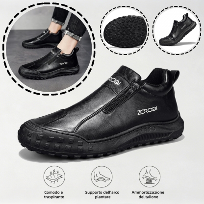 ⏰ Sconto del 67% oggi - Non perderlo! 🐂 Scarpe ortopediche in pelle italiana cucite a mano con supporto dell'arco plantare ✅ Morbide e comode, offrono un comfort immediato.