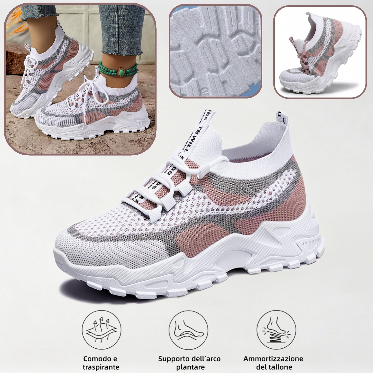 ⏰Ultimo giorno! Sconto del 70%! ✅ Scarpe ortopediche di qualità medica, appositamente progettate per problemi ai piedi, per alleviare il dolore alla schiena, alle articolazioni e ai piedi.