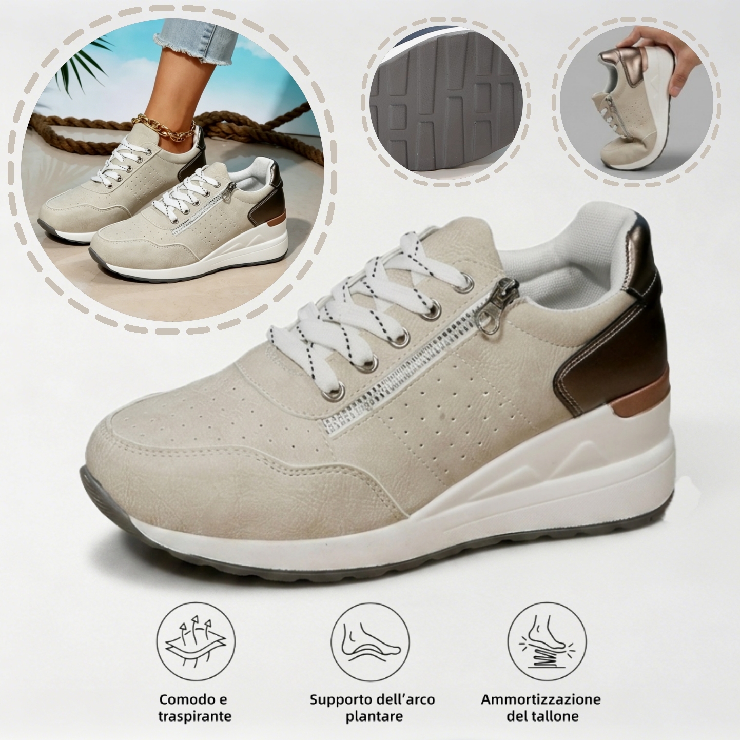 ⏰Ultimo giorno! Sconto del 70%! ✅ Scarpe ortopediche di qualità medica, appositamente progettate per problemi ai piedi, per alleviare il dolore alla schiena, alle articolazioni e ai piedi.