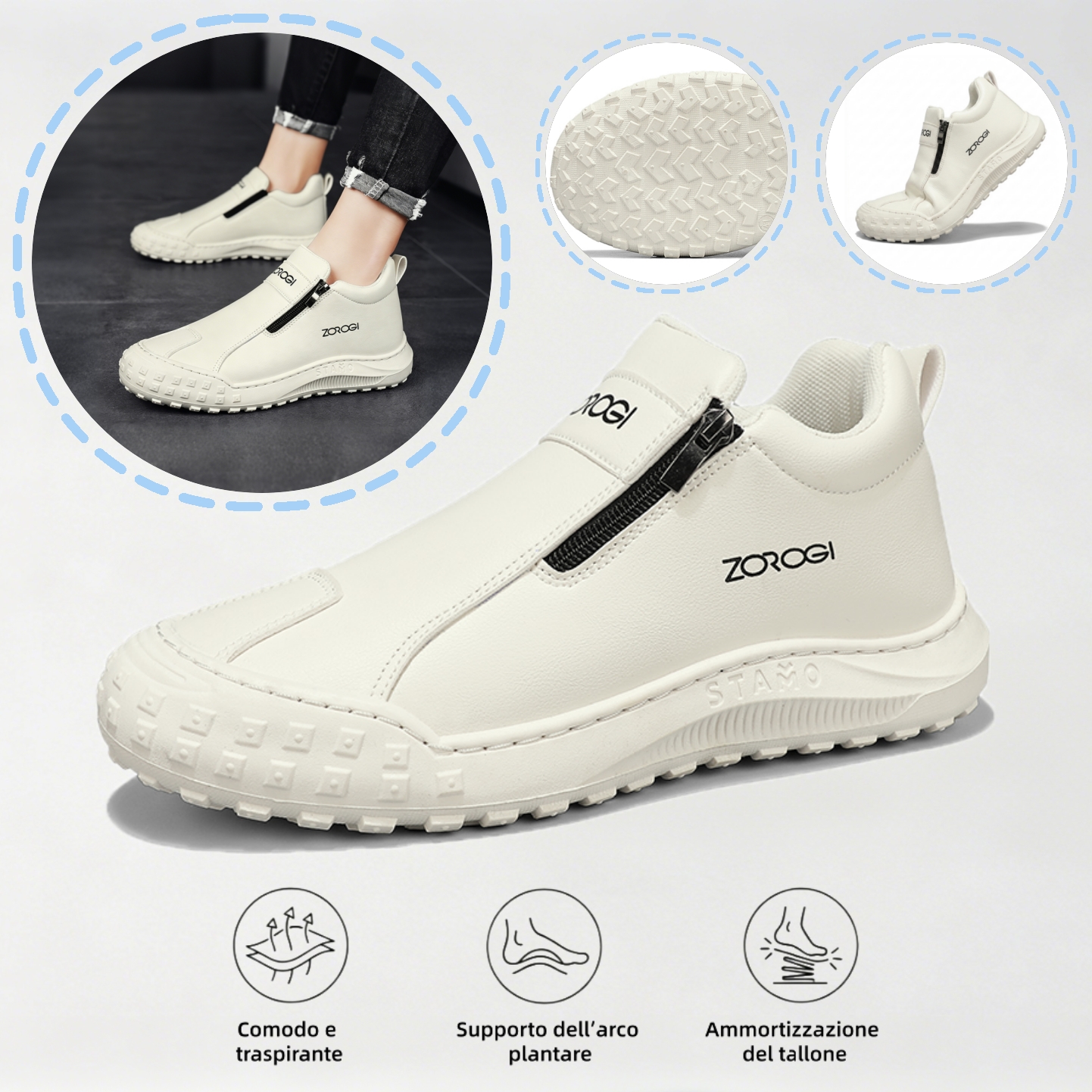 ⏰ Sconto del 67% oggi - Non perderlo! 🐂 Scarpe ortopediche in pelle italiana cucite a mano con supporto dell'arco plantare ✅ Morbide e comode, offrono un comfort immediato.