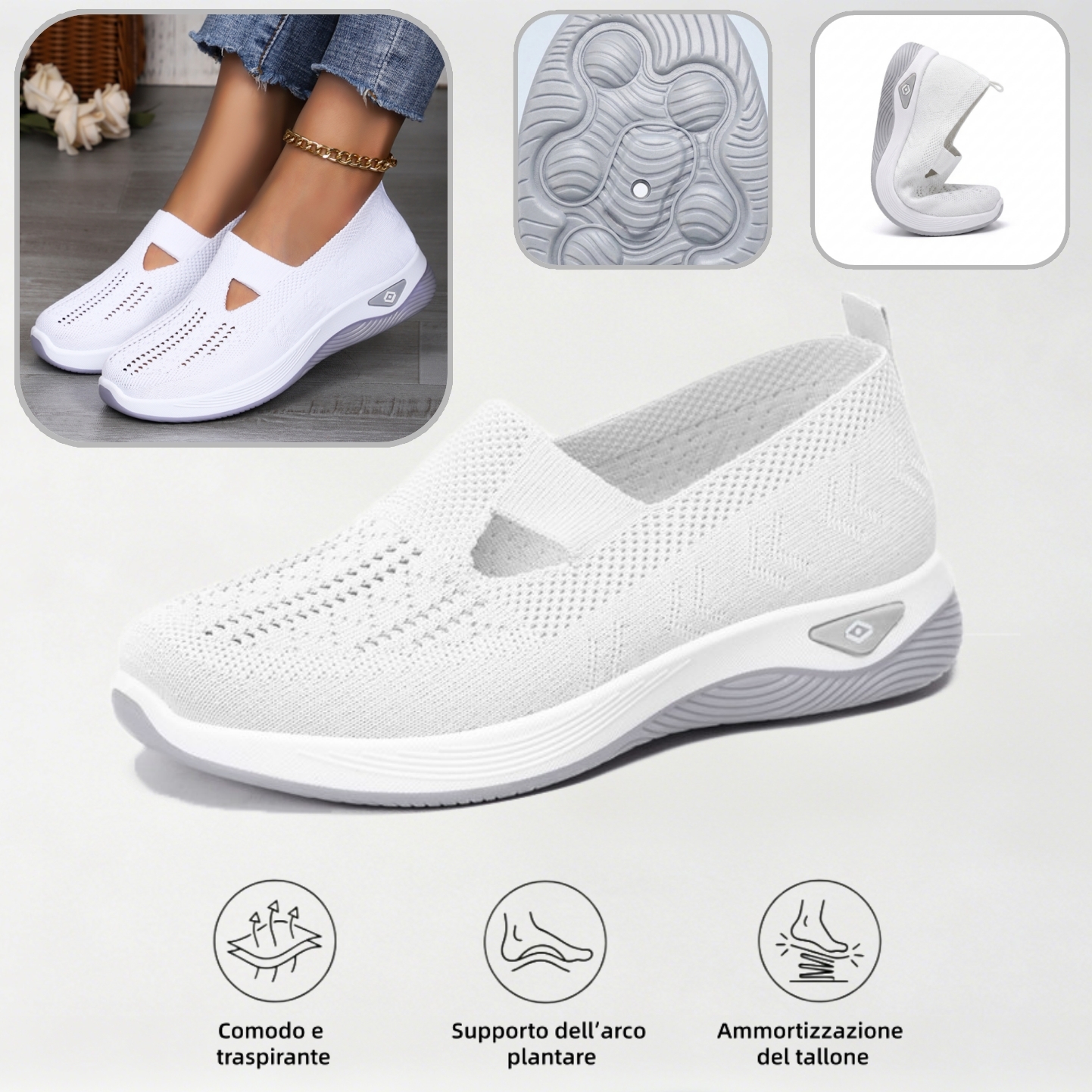 ⏰Ultimo giorno! Sconto del 70%! ✅ Scarpe ortopediche di qualità medica, appositamente progettate per problemi ai piedi, per alleviare il dolore alla schiena, alle articolazioni e ai piedi.