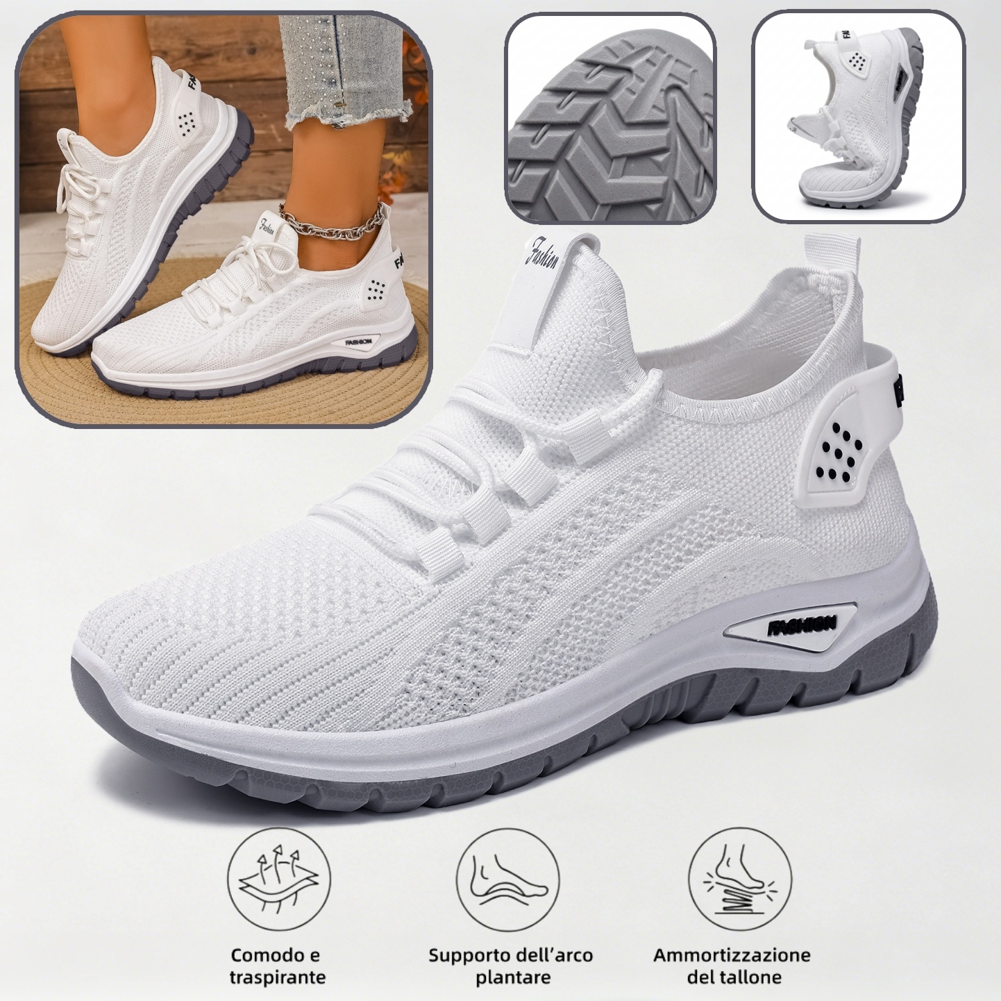 ⏰Ultimo giorno! Sconto del 70%! ✅ Scarpe ortopediche di qualità medica, appositamente progettate per problemi ai piedi, per alleviare il dolore alla schiena, alle articolazioni e ai piedi.