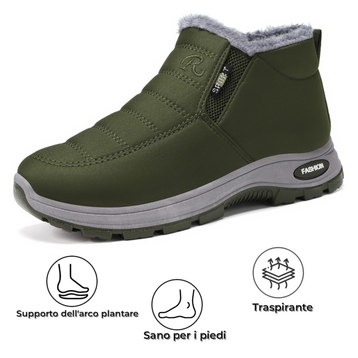 🔥Sconto del 67% oggi - Non perderlo!⏰Scarpa ortopedica invernale ergonomica per dolori a piedi, ginocchia e schiena - Unisex