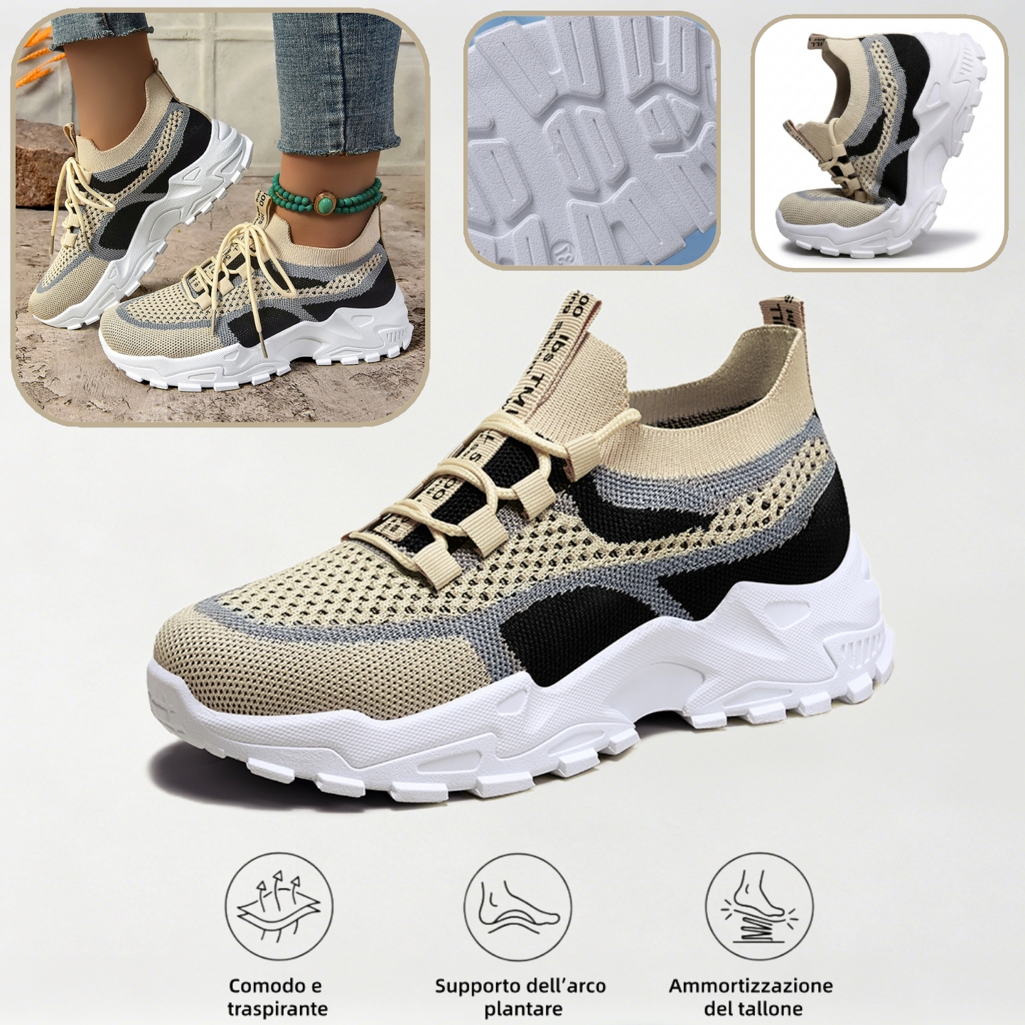 ⏰Ultimo giorno! Sconto del 70%! ✅ Scarpe ortopediche di qualità medica, appositamente progettate per problemi ai piedi, per alleviare il dolore alla schiena, alle articolazioni e ai piedi.