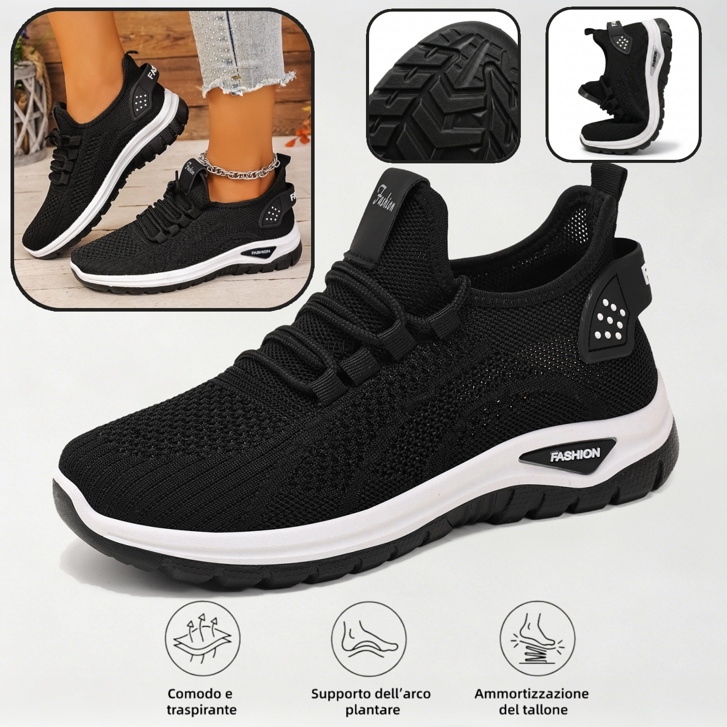 ⏰Ultimo giorno! Sconto del 70%! ✅ Scarpe ortopediche di qualità medica, appositamente progettate per problemi ai piedi, per alleviare il dolore alla schiena, alle articolazioni e ai piedi.