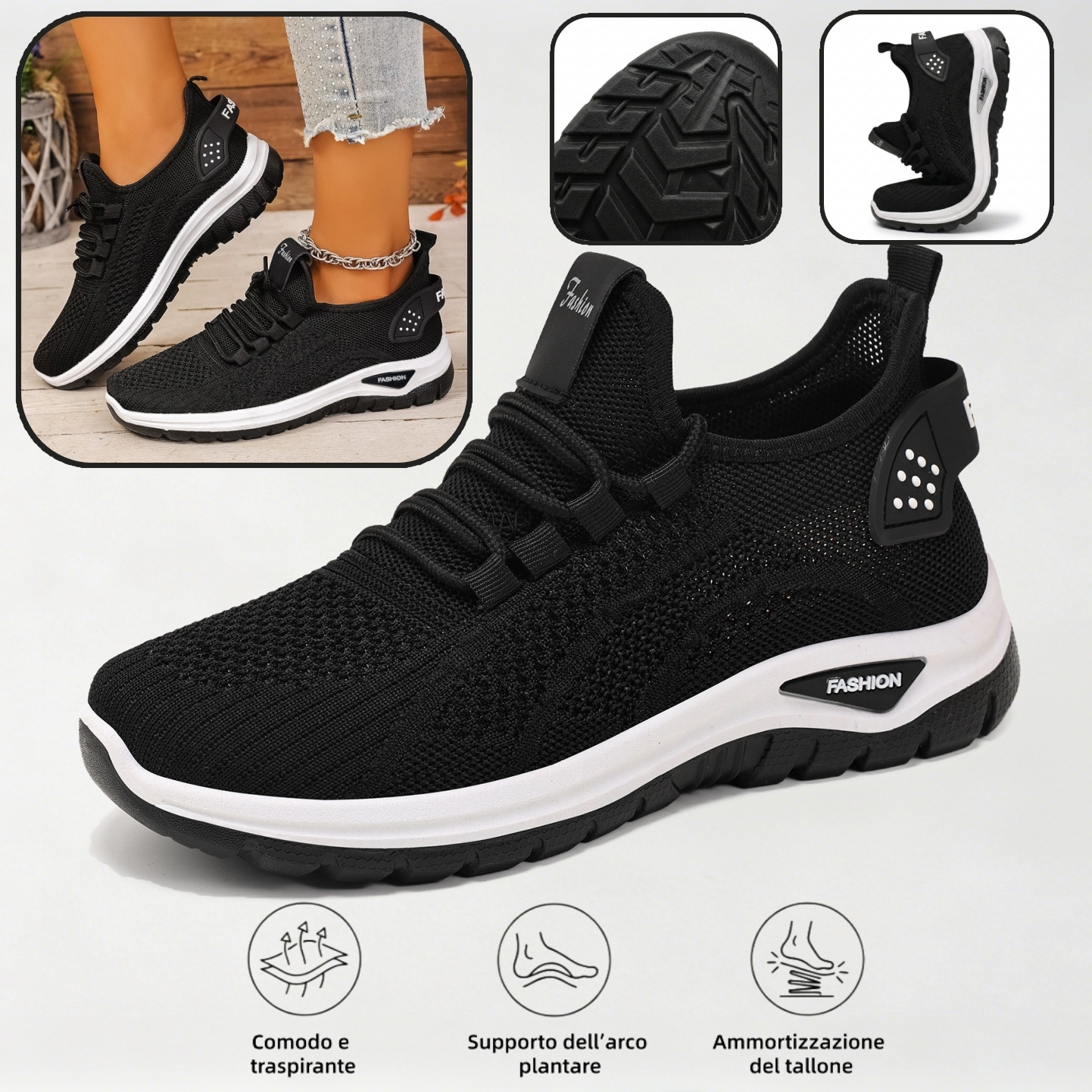 ⏰Ultimo giorno! Sconto del 70%! ✅ Scarpe ortopediche di qualità medica, appositamente progettate per problemi ai piedi, per alleviare il dolore alla schiena, alle articolazioni e ai piedi.
