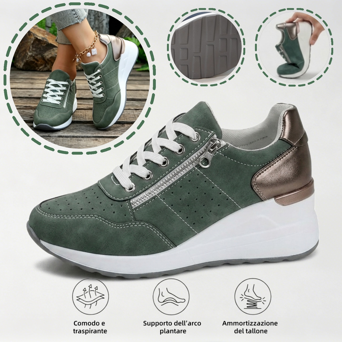 ⏰Ultimo giorno! Sconto del 70%! ✅ Scarpe ortopediche di qualità medica, appositamente progettate per problemi ai piedi, per alleviare il dolore alla schiena, alle articolazioni e ai piedi.