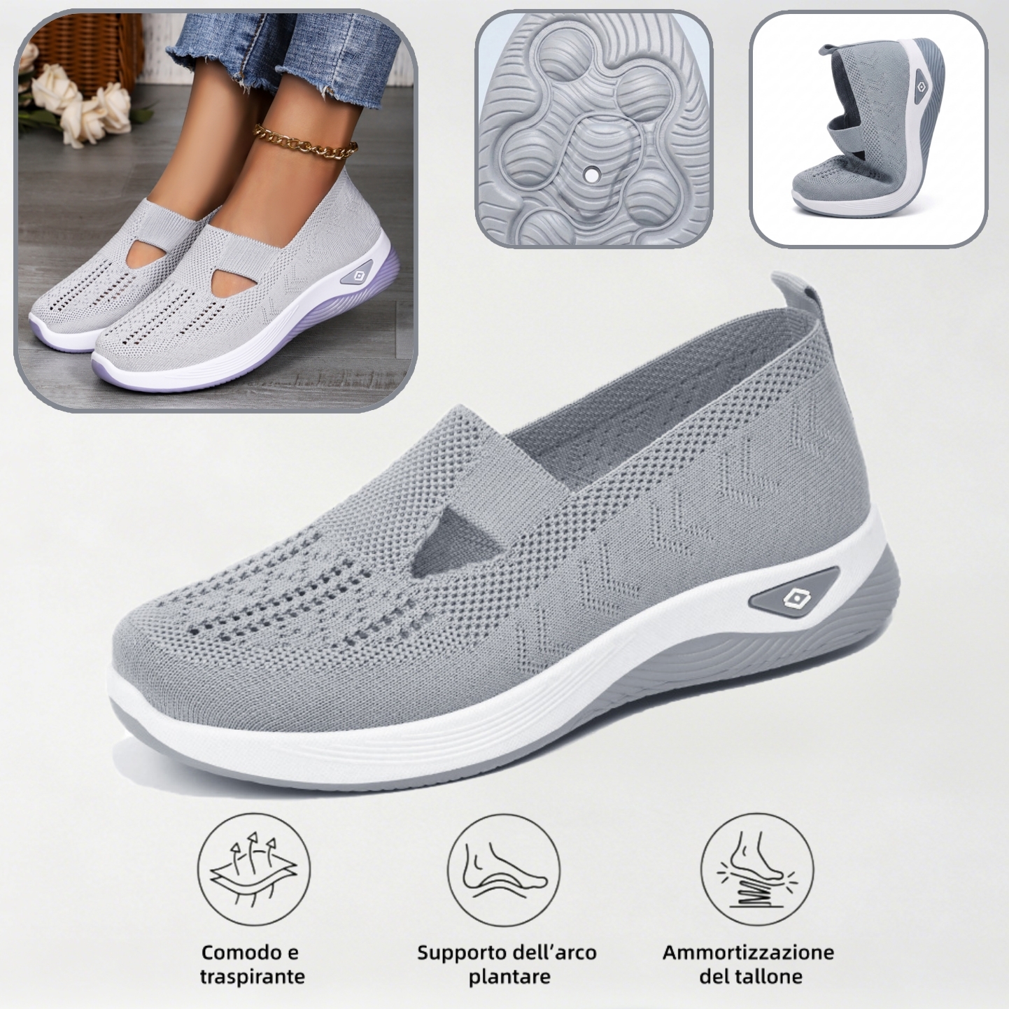 ⏰Ultimo giorno! Sconto del 70%! ✅ Scarpe ortopediche di qualità medica, appositamente progettate per problemi ai piedi, per alleviare il dolore alla schiena, alle articolazioni e ai piedi.