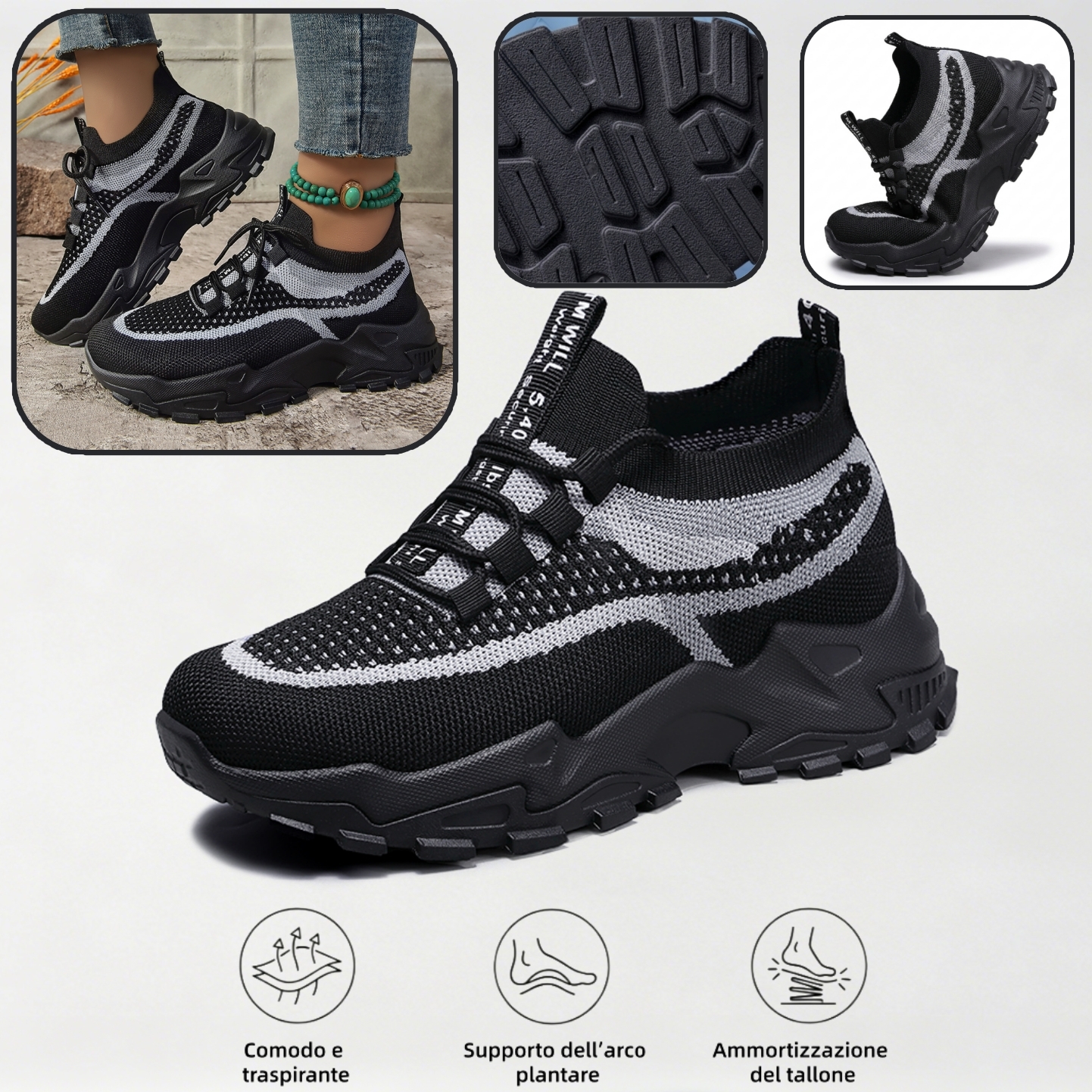 ⏰Ultimo giorno! Sconto del 70%! ✅ Scarpe ortopediche di qualità medica, appositamente progettate per problemi ai piedi, per alleviare il dolore alla schiena, alle articolazioni e ai piedi.