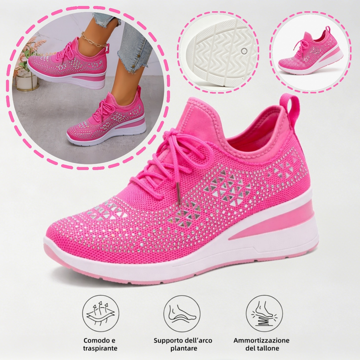 ⏰Ultimo giorno! Sconto del 67%! ✅ Scarpe ortopediche di qualità medica, appositamente progettate per problemi ai piedi, per alleviare il dolore alla schiena, alle articolazioni e ai piedi.