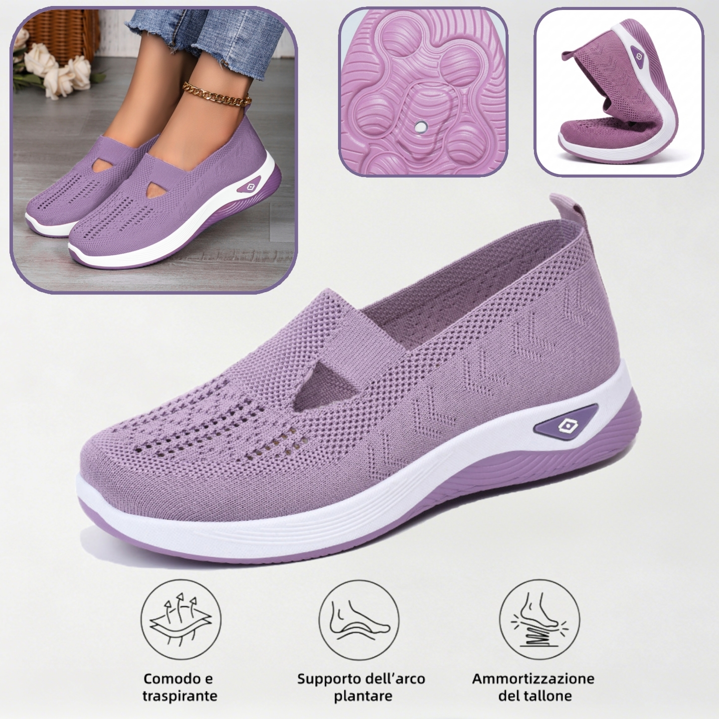 ⏰Ultimo giorno! Sconto del 70%! ✅ Scarpe ortopediche di qualità medica, appositamente progettate per problemi ai piedi, per alleviare il dolore alla schiena, alle articolazioni e ai piedi.