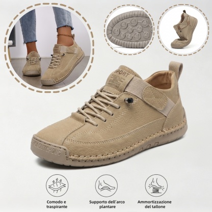 ⏰ Sconto del 70% oggi - Non perderlo! 🐂 Scarpe ortopediche in pelle italiana cucite a mano con supporto dell'arco plantare ✅ Morbide e comode, offrono un comfort immediato.
