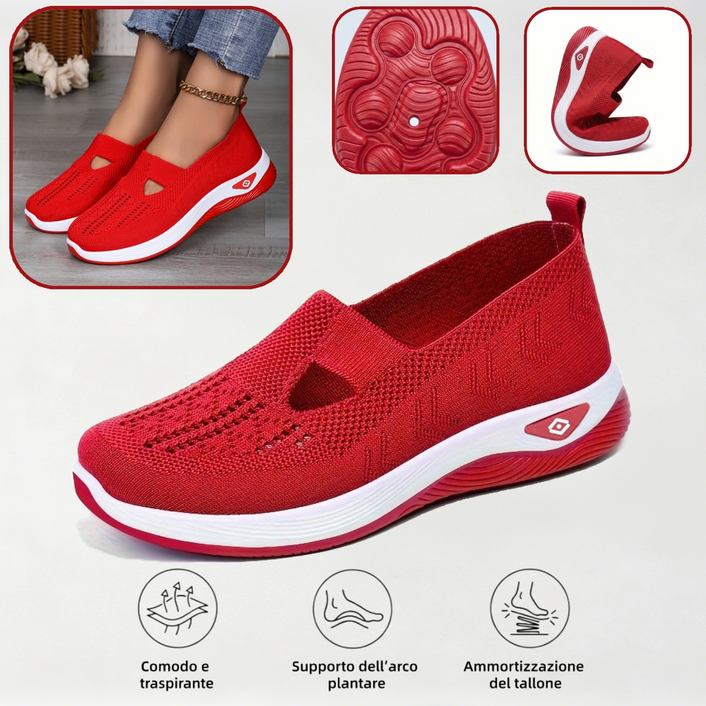 ⏰Ultimo giorno! Sconto del 70%! ✅ Scarpe ortopediche di qualità medica, appositamente progettate per problemi ai piedi, per alleviare il dolore alla schiena, alle articolazioni e ai piedi.