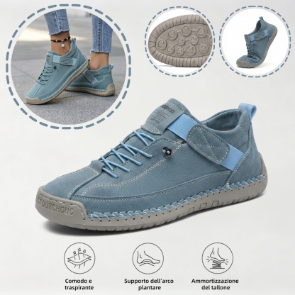 ⏰ Sconto del 70% oggi - Non perderlo! 🐂 Scarpe ortopediche in pelle italiana cucite a mano con supporto dell'arco plantare ✅ Morbide e comode, offrono un comfort immediato.