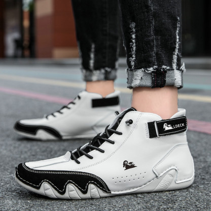 linokyr® - Scarpe ortopediche ergonomiche in pelle, impermeabili, alleviano il dolore ai piedi - unisex
