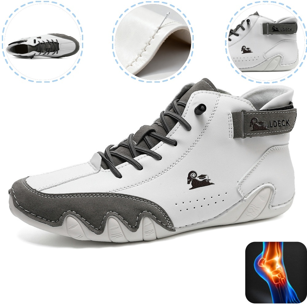 linokyr® - Scarpe ortopediche ergonomiche in pelle, impermeabili, alleviano il dolore ai piedi - unisex